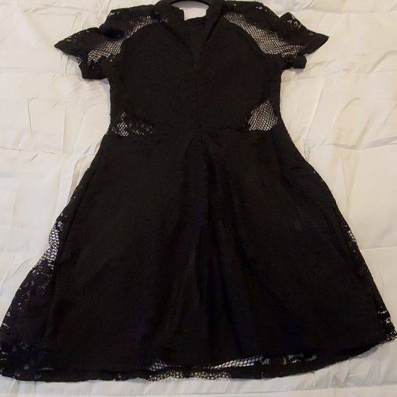 Nw GLAMOROUS women's black lace dress - Picture 3 of 8
